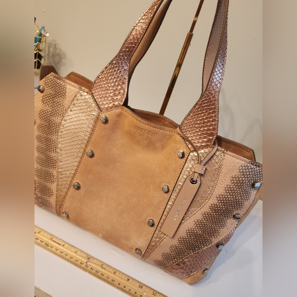 Jimmy Choo Lockett Tote pink snake skin bag - Picture 7 of 7